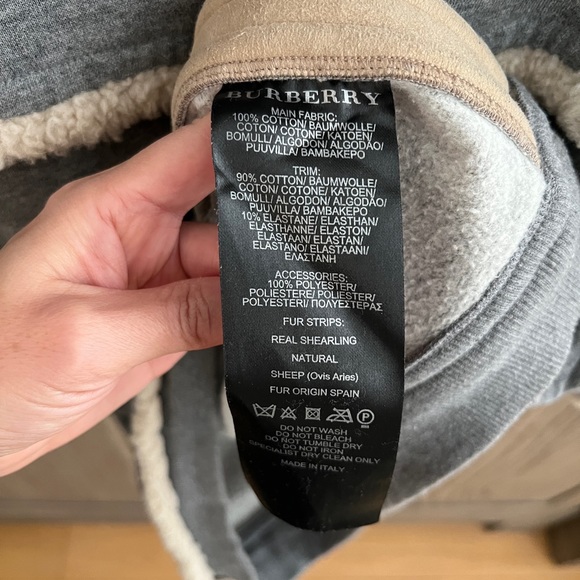 BURBERRY PRORSUM- Shearling trim sweater - Picture 4 of 6